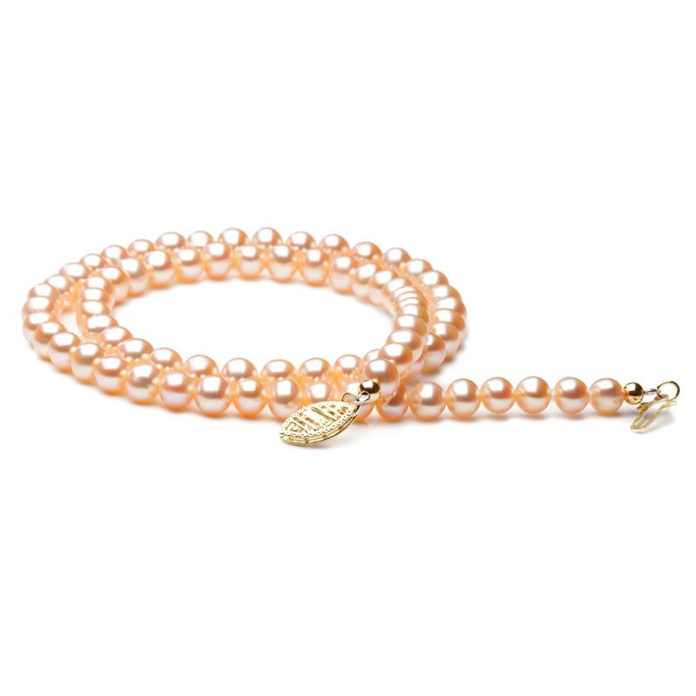Collier perles eau douce roses - 5/5.5mm - AA+ - 4