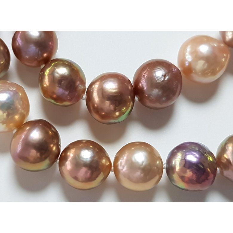 Collier Grosse Perle Rose à Lavande - 12/14mm - AA+ - 4