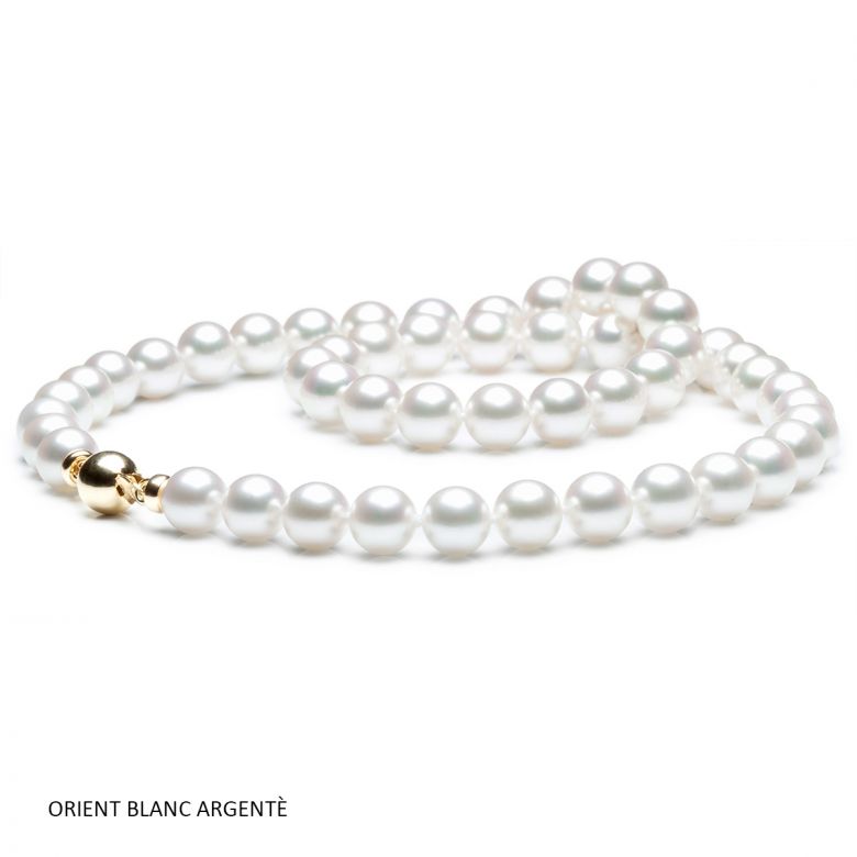 Collier de perles Akoya blanches. 7/7.5mm, AAA - 3