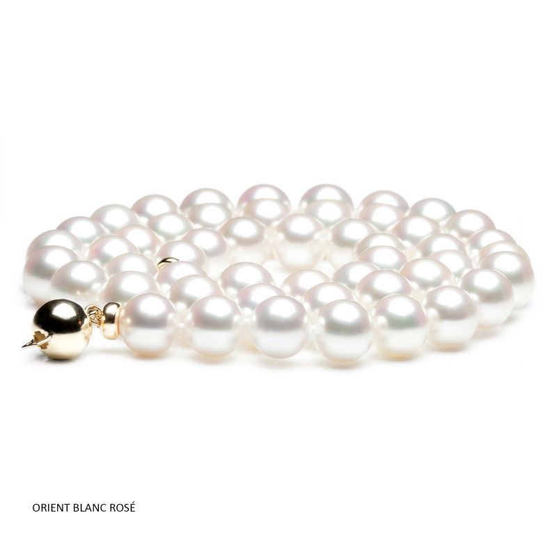 Collier de perles Akoya blanches. 7/7.5mm, AAA - 2