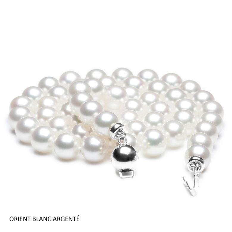 Collier de perle Akoya blanche - 6.5/7mm - AAA - 4