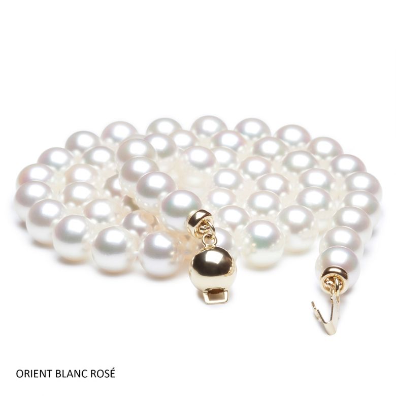 Collier de perle Akoya blanche - 6.5/7mm - AAA - 3