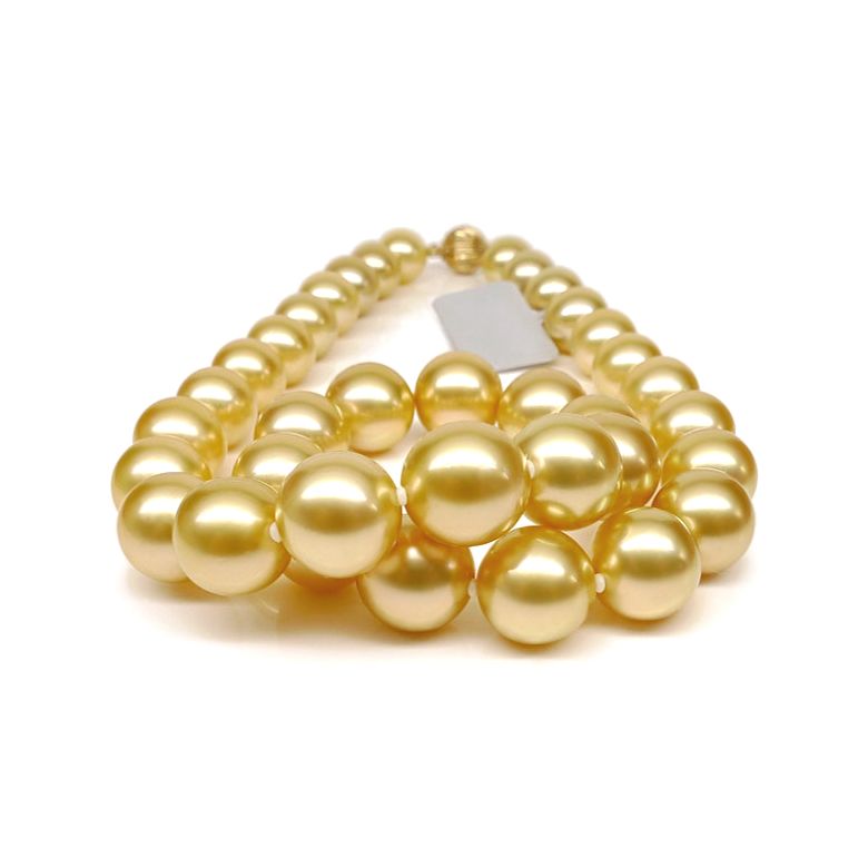 Collier perles d'Australie dorées - 11/13mm - AAA - 2