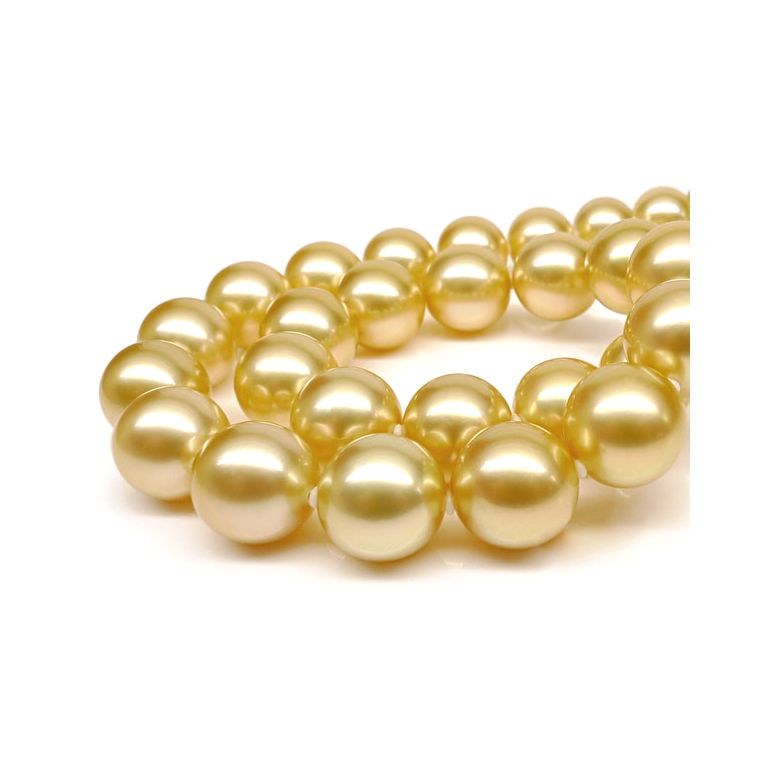 Collier perles d'Australie dorées - 11/13mm - AAA - 3