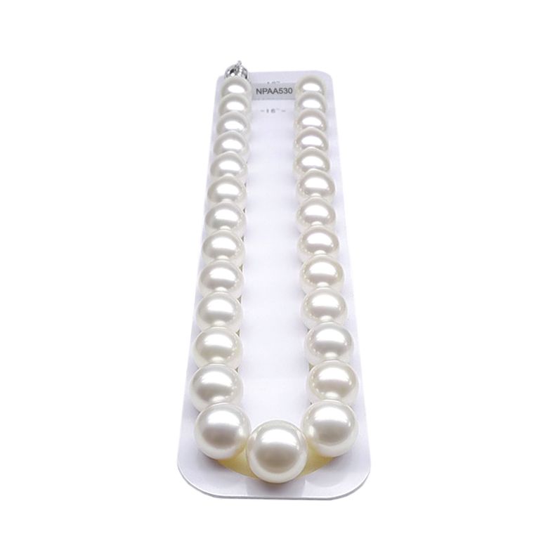 Collier Marie Antoinette Haute joaillerie. Perles d'Australie blanches 15/17mm - 3