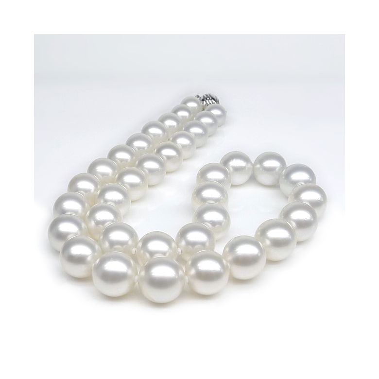 Collier de perles d'Australie blanches - Perle mers du sud 10/12mm - 5