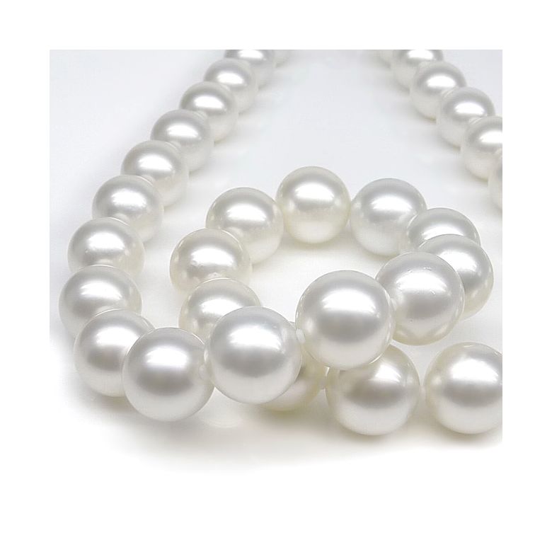Collier de perles d'Australie blanches - Perle mers du sud 10/12mm - 6
