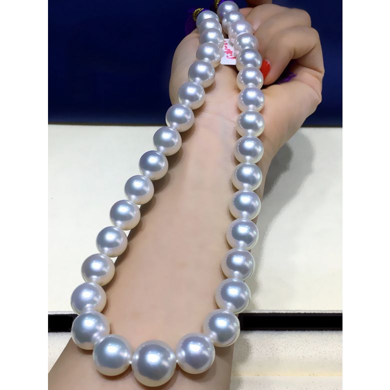 Collier perles des mers du sud blanches - Perle Australie 12/14mm - 2