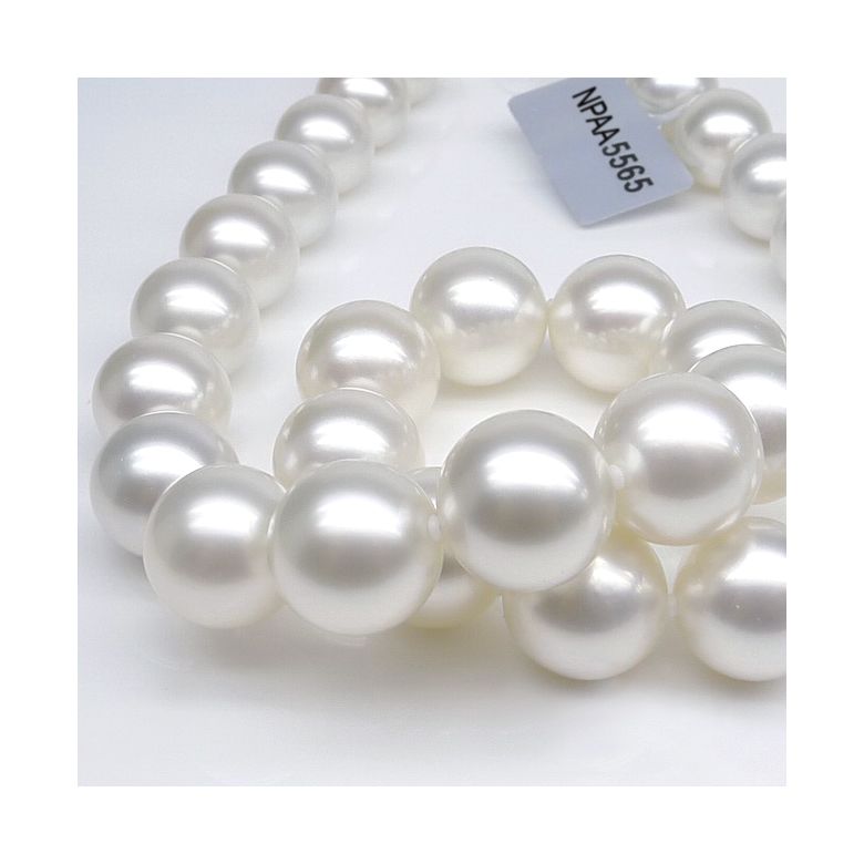 Collier perles des mers du sud blanches - Perle Australie 12/14mm - 9