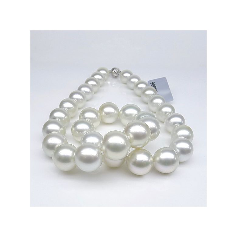 Collier grosses perles de culture australiennes blanches - 12/14.7mm - 3