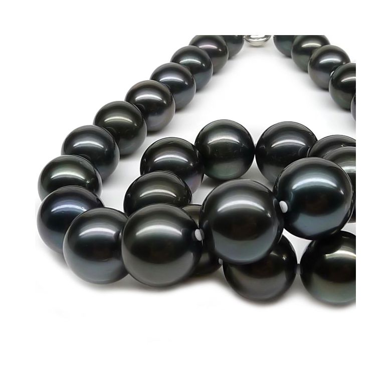 Collier en perles noires de Tahiti - 12/14mm, AAB - 4