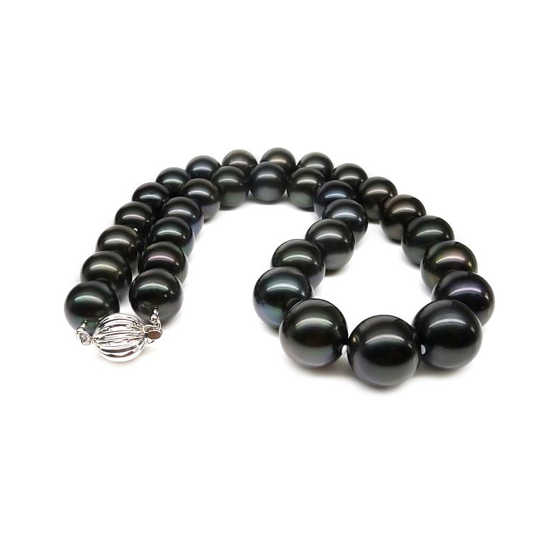 Collier en perles noires de Tahiti - 12/14mm, AAB - 3