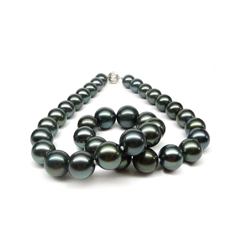 Collier en perles noires de Tahiti - 11/13mm, AAB - 3