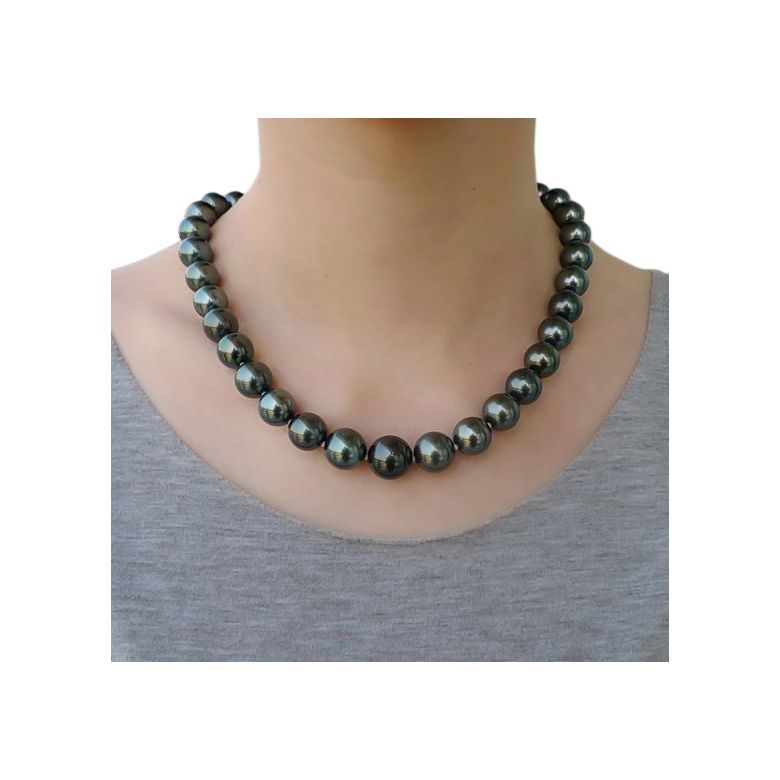 Collier en perles noires de Tahiti - 11/13mm, AAB - 2