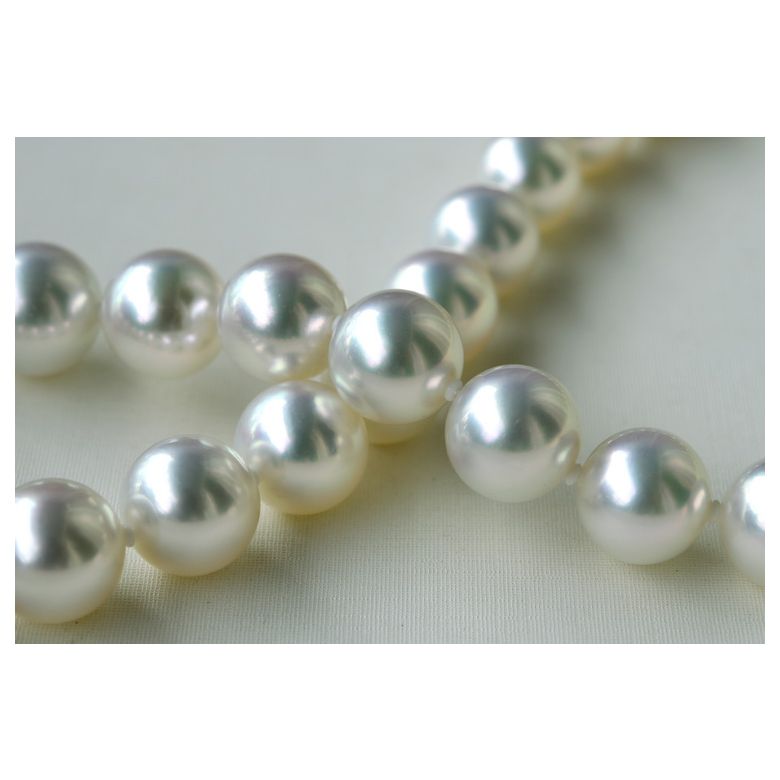 Collier de perles d'Australie blanches - Perle mers du sud 10/12mm - 4